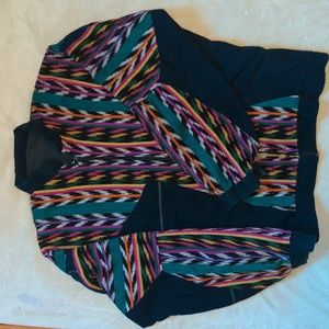 Vintage Bomber Style Colorful Navy Blue Yellow Orange Magenta Teal Purple Jacket